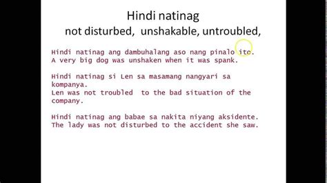 inevitable tagalog